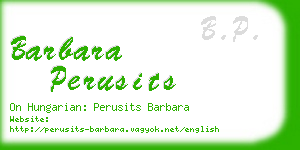 barbara perusits business card